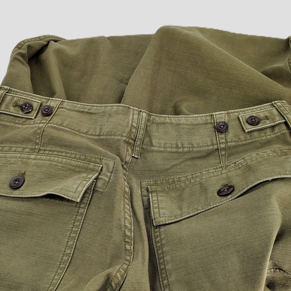 Outerknown Fatigue Utility High Rise Cropped Pants Olive Green Womens Size 8 - Picture 7 of 9